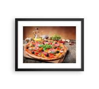 Affiche Poster 40x30cm Tableaux Image Photo pizza fromage tomate Wall Art