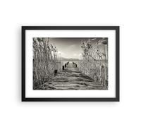 Affiche Poster 40x30cm Tableaux Image Photo Pont Jetée Sépia Wall Art