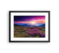 Affiche Poster 40x30cm Tableaux Image Photo Prairie Montagne Ciel Paysage Art