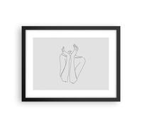 Affiche Poster 40x30cm Tableaux Image Photo Rêverie Femme Esquisse Wall Art