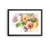 Affiche Poster 40x30cm Tableaux Image Photo rose fleur jardin Wall Art