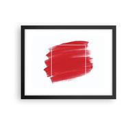 Affiche Poster 40x30cm Tableaux Image Photo Rouge Peintures Morceau Wall Art