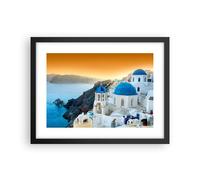 Affiche Poster 40x30cm Tableaux Image Photo Santorin Grèce vacances île Wall Art