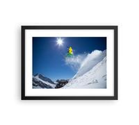 Affiche Poster 40x30cm Tableaux Image Photo Ski hiver neige montagne Wall Art