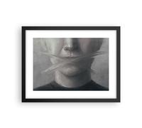 Affiche Poster 40x30cm Tableaux Image Photo Symbole Bouche Discours Wall Art