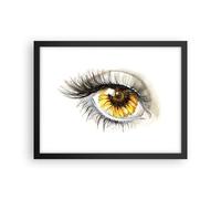 Affiche Poster 40x30cm Tableaux Image Photo Tournesol oeil ordinateur fleur Art