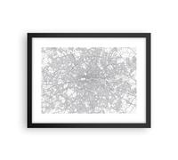 Affiche Poster 40x30cm Tableaux Image Photo Ville Carte Londres Wall Art