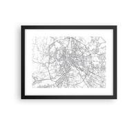 Affiche Poster 40x30cm Tableaux Image Photo Ville Carte Rome Wall Art