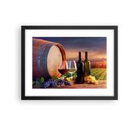 Affiche Poster 40x30cm Tableaux Image Photo vin vignoble été Wall Art
