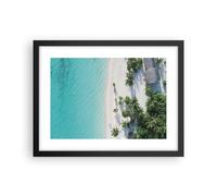 Affiche Poster 40x30cm Tableaux Image Photographie Aérienne Céleste Plage Art
