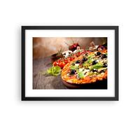 Affiche Poster 40x30cm Tableaux Image Pizza Nourriture Italie tradition Art