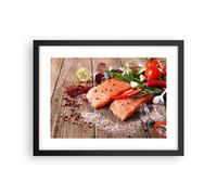 Affiche Poster 40x30cm Tableaux Image Saumon poisson nourriture cuisine Art