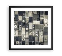 Affiche Poster 40x40cm Tableaux Image Abstraction Haut-parleurs Graphisme Art