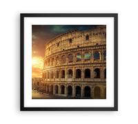 Affiche Poster 40x40cm Tableaux Image Coloseum Roma Architecture Italie Art