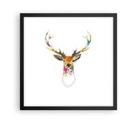 Affiche Poster 40x40cm Tableaux Image Deer imaginaire graffiti graphique Art