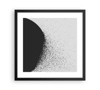 Affiche Poster 40x40cm Tableaux Image L'Abstraction Noir Et Blanc Géométrie Art