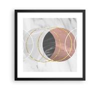 Affiche Poster 40x40cm Tableaux Image Photo Abstraction Formes Morceau Wall Art