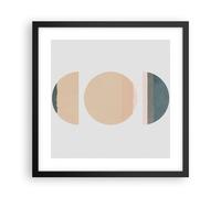 Affiche Poster 40x40cm Tableaux Image Photo Abstraction Roue Demi-cercle Art