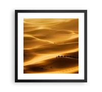 Affiche Poster 40x40cm Tableaux Image Photo Afrique sahara chameau paysage Art