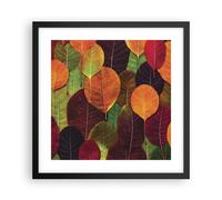 Affiche Poster 40x40cm Tableaux Image Photo Automne Feuilles Graphismes Wall Art