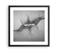 Affiche Poster 40x40cm Tableaux Image Photo Baiser Amour Couple Wall Art