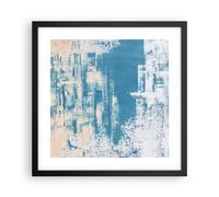 Affiche Poster 40x40cm Tableaux Image Photo Bleu Peintures Arrière Plan Wall Art