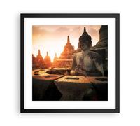 Affiche Poster 40x40cm Tableaux Image Photo Bouddha foi Asie Wall Art