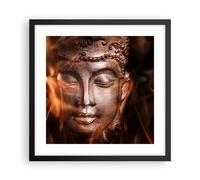 Affiche Poster 40x40cm Tableaux Image Photo Bouddha statue mystère Wall Art