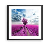 Affiche Poster 40x40cm Tableaux Image Photo Bruyère arbre nuages paysage Art