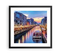 Affiche Poster 40x40cm Tableaux Image Photo Canal Grande Soir Wall Art