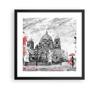 Affiche Poster 40x40cm Tableaux Image Photo Cathédrale Berlin Amoureux Wall Art