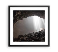 Affiche Poster 40x40cm Tableaux Image Photo Cave Aube Femme Wall Art Decoration
