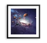 Affiche Poster 40x40cm Tableaux Image Photo Cosmos Planètes Les étoiles Wall Art