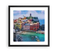 Affiche Poster 40x40cm Tableaux Image Photo Couleurs Bâtiments Italie Wall Art