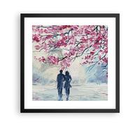 Affiche Poster 40x40cm Tableaux Image Photo Couple Paris Arbre Wall Art