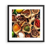 Affiche Poster 40x40cm Tableaux Image Photo Cuisine nourriture herbes épices Art