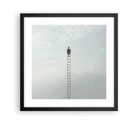 Affiche Poster 40x40cm Tableaux Image Photo Échelle Ciel Symbole Wall Art