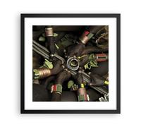 Affiche Poster 40x40cm Tableaux Image Photo Ethiopie Rituel Tribu Wall Art