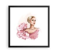 Affiche Poster 40x40cm Tableaux Image Photo Femme Artiste Mode Wall Art