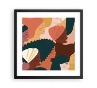 Affiche Poster 40x40cm Tableaux Image Photo Femmes Multiculturalisme Moderne Art