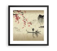 Affiche Poster 40x40cm Tableaux Image Photo Fleur Cerises Japon Wall Art