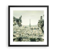 Affiche Poster 40x40cm Tableaux Image Photo Gargouilles Paris Notre-Dame Art