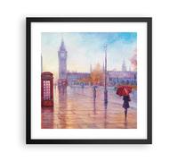 Affiche Poster 40x40cm Tableaux Image Photo Grand Ben Parapluie Wall Art