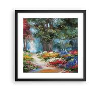 Affiche Poster 40x40cm Tableaux Image Photo Impressionnisme Nature Forêt Art