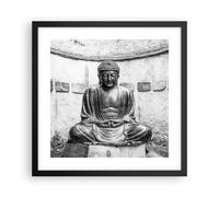 Affiche Poster 40x40cm Tableaux Image Photo Japonais Bouddha Statue Wall Art