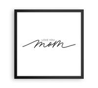 Affiche Poster 40x40cm Tableaux Image Photo Je t'aime maman Wall Art Decoration