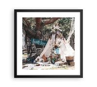 Affiche Poster 40x40cm Tableaux Image Photo Jeunes Mariés Amour Paysage Wall Art