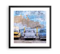 Affiche Poster 40x40cm Tableaux Image Photo La Havane Ancien Voitures Wall Art