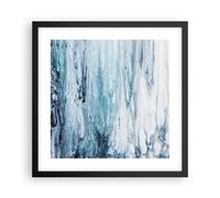 Affiche Poster 40x40cm Tableaux Image Photo L'Abstraction Ecchymose Bleu Art