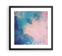 Affiche Poster 40x40cm Tableaux Image Photo L'Abstraction Rose Bleu Wall Art